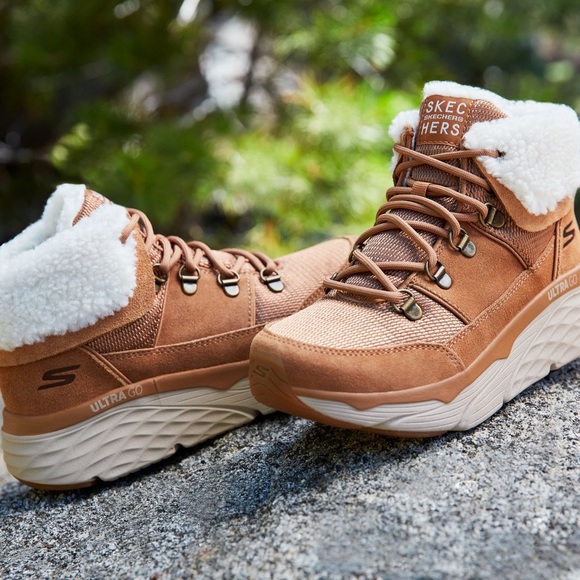 SKECHERS MAX CUSHIONING PINNACLE BOOTS IN CHESTNUT TAN BROWN - SIZE 6 - Picture 6 of 11
